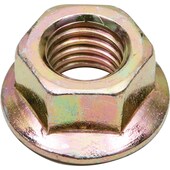 Sechskantmutter DIN 6923 mit Flansch, Stahl 10 verzinkt, gerippt, M10